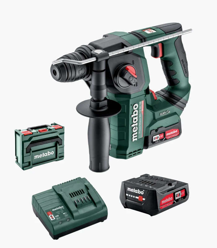 powermaxx_bh_12_bl_16 Перфоратор акумуляторний Metabo Powermaxx BH 12 BL 16 (2x2.0 Аг + ЗП + кейс) - Зображення 1