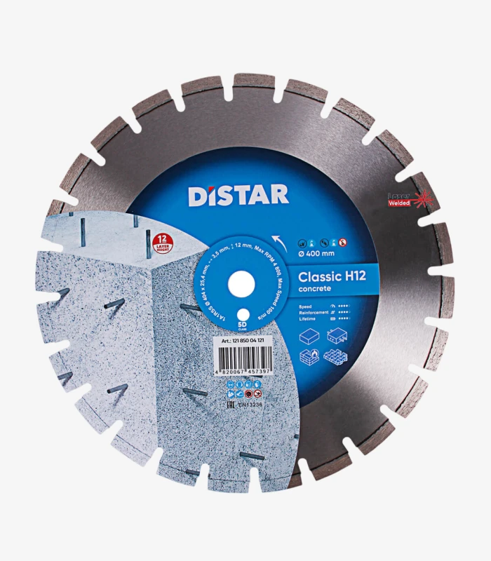 distar-classic-400-mm Круг алмазний відрізний Distar Classic H12 400×3,5×12×25,4-F4 мм (12185004121) - Зображення 1