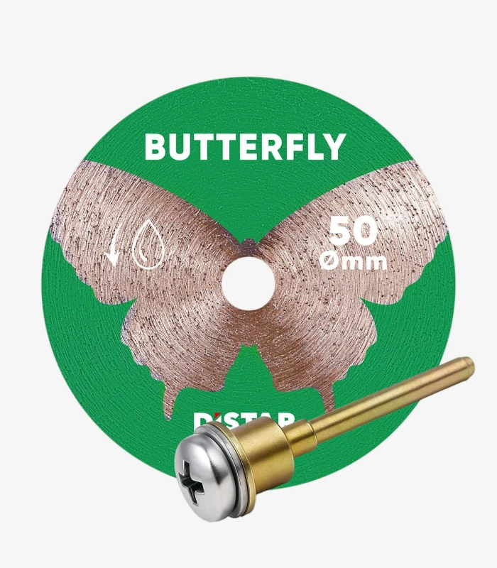 distar-butterfly-50-mm-x-06-mm Круг алмазний відрізний Distar Butterfly 50×0,6×5,8/3,2–3,0F мм (11120159033) - Зображення 1